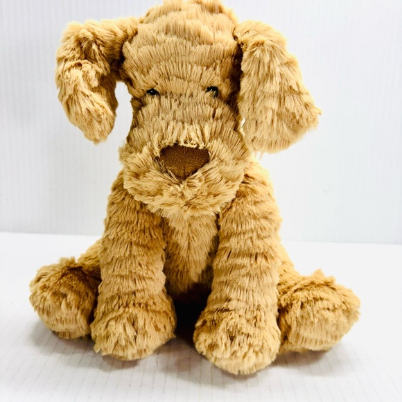 Jellycat Fuddlewuddle Puppy Dog Plush Brown Sitting Floppy Toy Medium London 9” - Picture 1 of 8